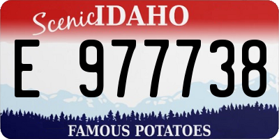 ID license plate E977738