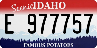 ID license plate E977757