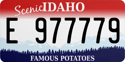 ID license plate E977779