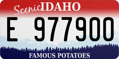 ID license plate E977900