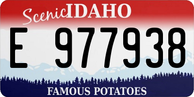 ID license plate E977938