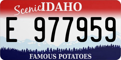 ID license plate E977959