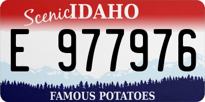 ID license plate E977976