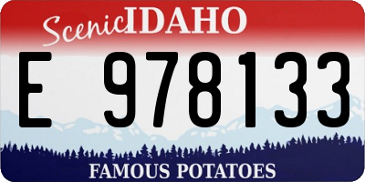 ID license plate E978133