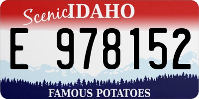 ID license plate E978152