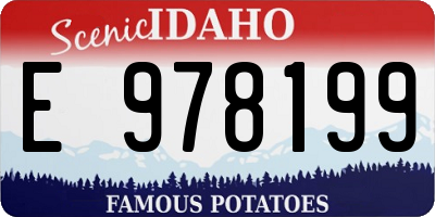 ID license plate E978199