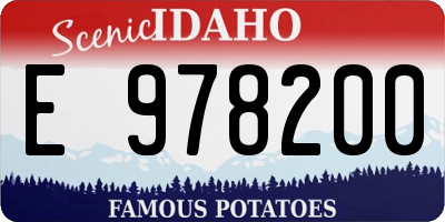 ID license plate E978200