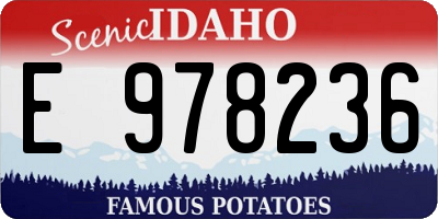 ID license plate E978236