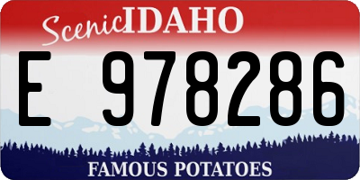 ID license plate E978286