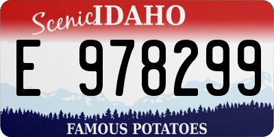 ID license plate E978299
