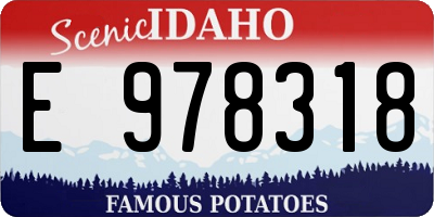 ID license plate E978318