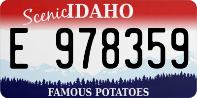 ID license plate E978359