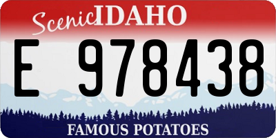 ID license plate E978438