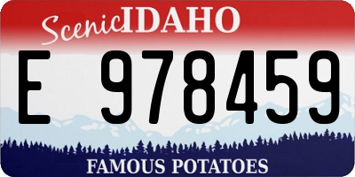 ID license plate E978459