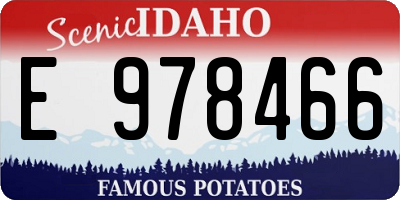 ID license plate E978466