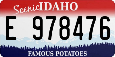 ID license plate E978476
