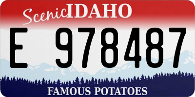 ID license plate E978487