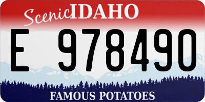 ID license plate E978490