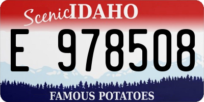 ID license plate E978508