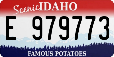 ID license plate E979773