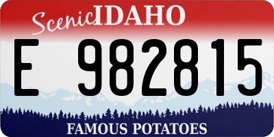 ID license plate E982815