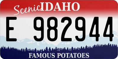 ID license plate E982944