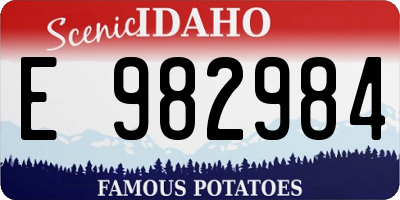 ID license plate E982984