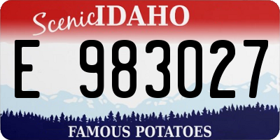 ID license plate E983027