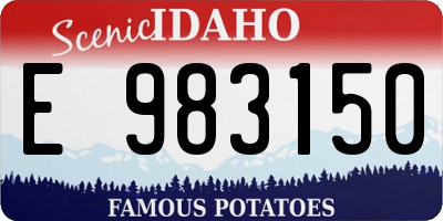 ID license plate E983150