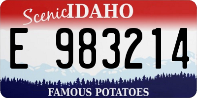 ID license plate E983214