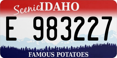ID license plate E983227