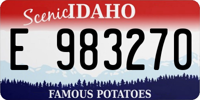 ID license plate E983270