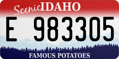 ID license plate E983305