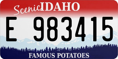 ID license plate E983415