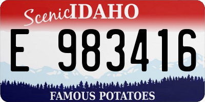 ID license plate E983416
