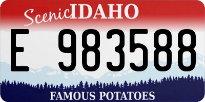 ID license plate E983588