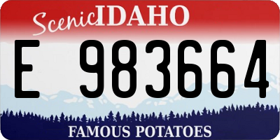 ID license plate E983664