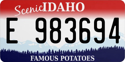 ID license plate E983694