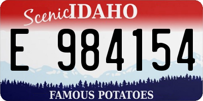 ID license plate E984154