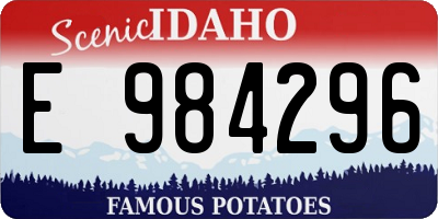 ID license plate E984296