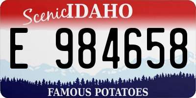 ID license plate E984658