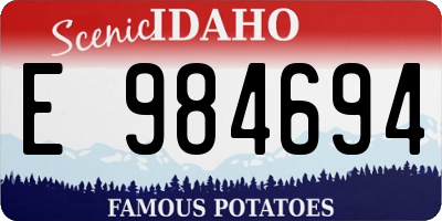 ID license plate E984694