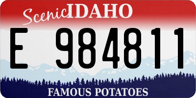 ID license plate E984811