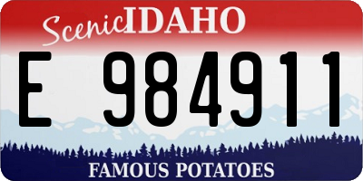 ID license plate E984911