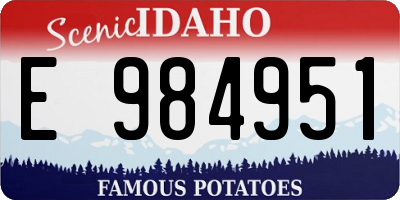 ID license plate E984951