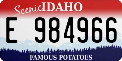 ID license plate E984966