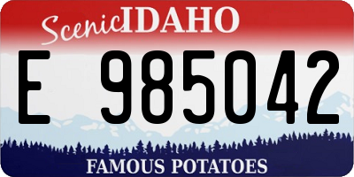 ID license plate E985042