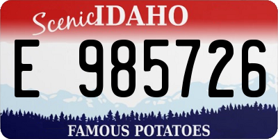 ID license plate E985726