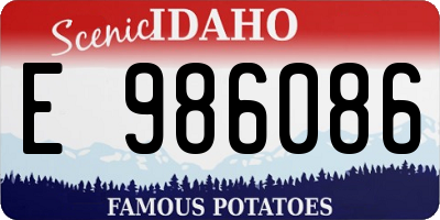 ID license plate E986086