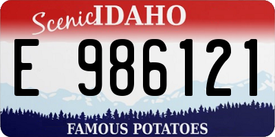ID license plate E986121